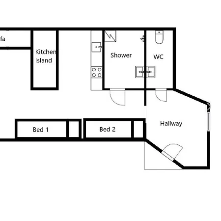 Rustic Black And White Huoneisto *